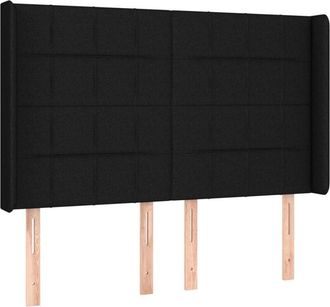 vidaXL Cabecero Con Led De Tela Negro 147x16x118/128 Cm Vidaxl