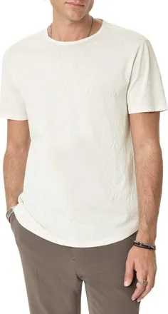 John Varvatos Mooney Textured Organic Cotton T-Shirt in Salt at Nordstrom, Size Xx-Large