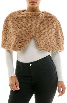 Nina Leonard Faux Fur Capelet in Cafe Creme at Nordstrom Rack, Size Medium