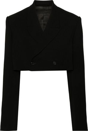 Wardrobe.NYC cropped blazer - women - Virgin Wool/Viscose - M - Black
