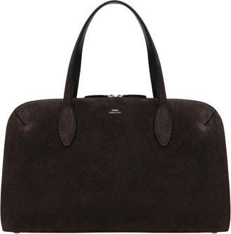 Toteme Day Tote - Dames - Handtassen - Bruin - ONE Size - Su&egrave;de - Tassen
