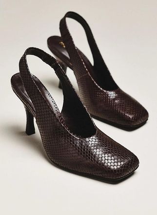 Maeve Square-Toe Slingback Pumps
