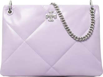 Tory Burch Small Kira Diamond Quilted Leather Shoulder Bag in Purple Heather at Nordstrom