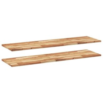 Berkfield Home Floating Shelves 2 pcs 160x40x2 cm Oil Finished Solid Wood Acacia in Brown | Size: 160 x 40 x 2 cm