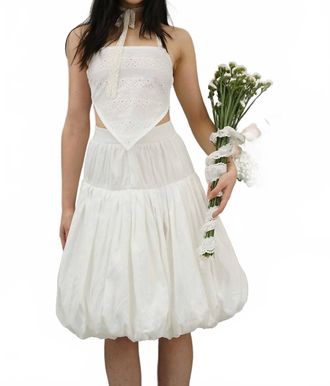 Zemeta Whip Balloon Skirt In White