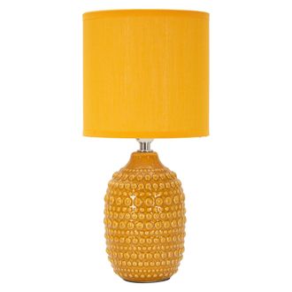 Dmora L&aacute;mpara De Mesa Bethel, Necesita 1 Bombilla, Casquillo E14, Pantalla, Naranja