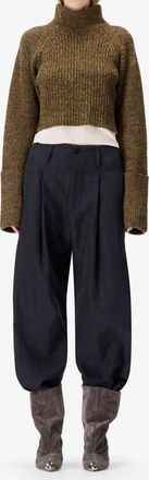 Iro Elba Pullover Wool Sweater In Brown