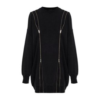 R13 Abito Felpa Grunge con Zip - - Dresses - Donna - Nero - M