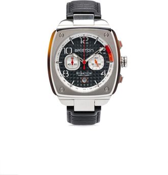 Briston Streamliner Urban chronograph 42mm - unisex - CALFSKIN/Acetate/glass/stainless steel - One Size - Grey