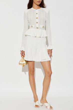Self Portrait Peplum Dress, Womens, White