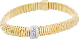 Meshmerise 18K Plated 0.10 Ct. Tw. Diamond Mesh Bangle