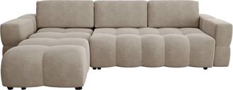 Sia Home Sof&aacute; cama izquierdo con arc&oacute;n 5 plazas terciopelo topo