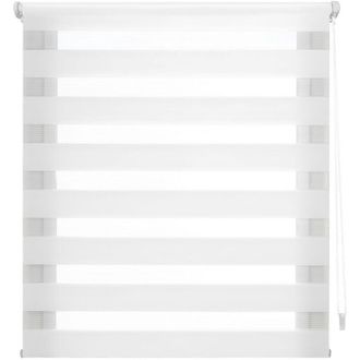 Purline Estor Dia Y Noche Enrollable F&aacute;cil Montaje Adheshivo O Pinzas Crema 130x180 Cm