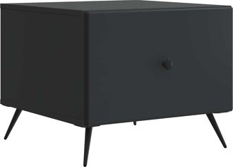 vidaXL Mesa De Caf&eacute; Negro 49 X 50 X 40 Cm Madera De Ingenier&iacute;a Vidaxl