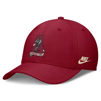 Nike Alabama Legacy Rise Vintage Nike Mens Dri-FIT College Hat in Red | NC0369WABV-SUH