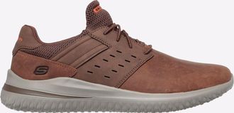 Skechers Delson 3.0 - Ezra MEMORY FOAM Mens - Brown Leather - Size UK 10