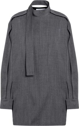 Jil Sander Wol Blouse - Dames - Blouses - Grijs - S - Wol - Overhemden