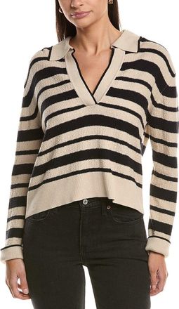 SIMKHAI Miller Silk-Blend Polo Sweater