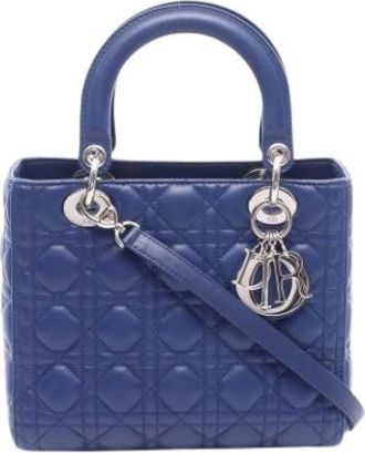 Dior Pre-owned Vintage Handbag - Dames - Vintage Handtas - Blauw - ONE Size - Leer - Vintage