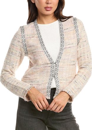Nic+Zoe Nic & Zoe Contrast Trim Knit Jacket