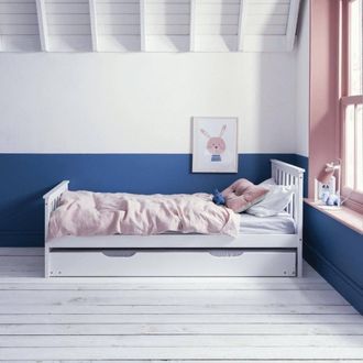 N&ouml;a & Nani Dorset Single Bed with Pull Out Spacesaver Trundle in White