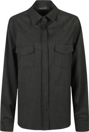 Federica Tosi Shirt - Dames - Overhemden - Grijs - M - Overhemden