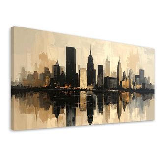 Feeby Impresi&oacute;n De Imagen, Ciudad Moderna Del Futuro En Tonos Beige, 120x60