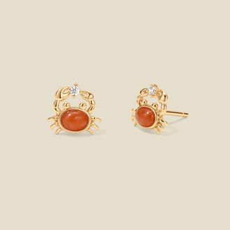 Made by Mary Crab Stud Earrings