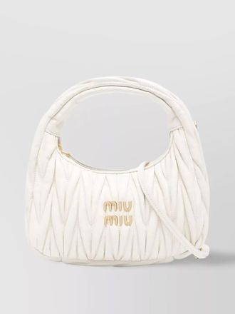 Miu Miu quilted nappa leather small hobo bag