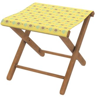 Vent de Boh&egrave;me Taburete plegable eucalipto tela outdoor pi&ntilde;as amarillas
