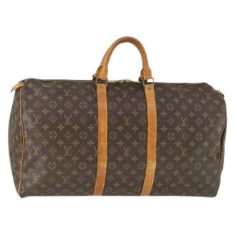 Louis Vuitton Pre-owned Weekend Bags, female, Brown, Size: ONE SIZE Pre-owned Keepall 55 Boston Bag
