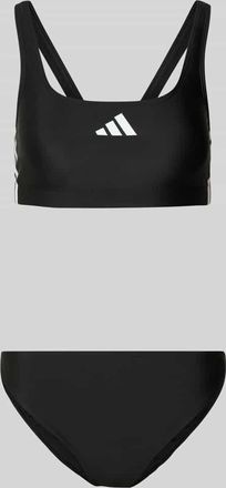 adidas Bikini mit Logo-Print in Black, Größe 34