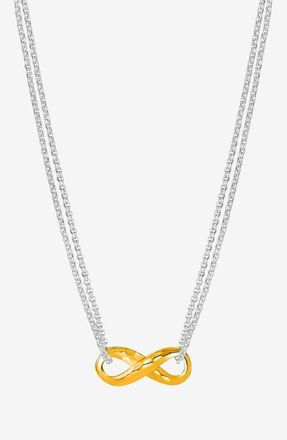 Dower & Hall Entwined Infinity Pendant in Silver And Gold at Nordstrom, Size 18