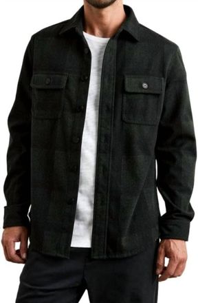 Rails Alder Shirt Jacket In Evergreen Onyx