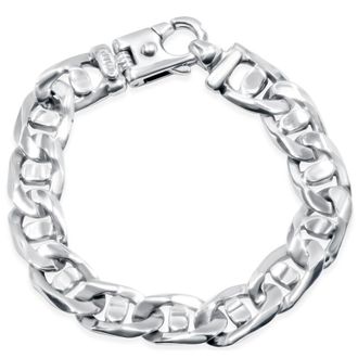 Pompeii3 Mens Marine 14k Gold (74gram) or Platinum (119gram) 13.5mm Link Bracelet 8.5