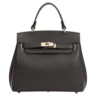 Estro & Luminara Satchel Tas - Dames - Tassen - Bruin - Maat: ONE Size Leer