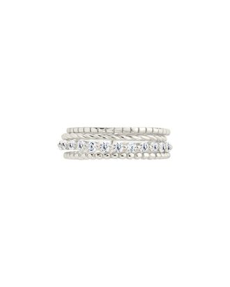 Sterling Forever Silver Cz Cassidy Ring