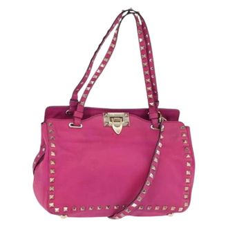Valentino Pre-owned Vintage Handtas - Dames - Pre-owned - Roze - Maat: ONE Size Leer