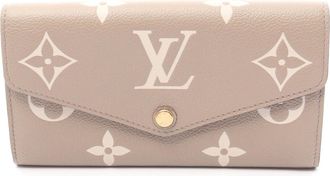 Louis Vuitton Beige Ivory Monogram Empreinte Leather Long Wallet (Bi-Fold) (Pre-Owned)