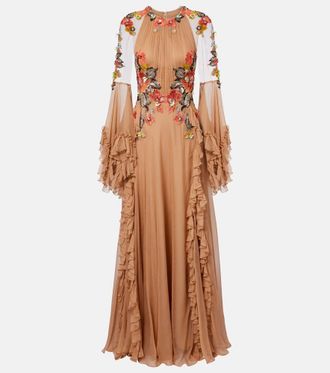 Costarellos Vestido de fiesta Zilara de georgette de seda