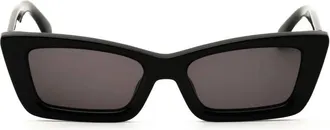 Palm Angels Redwood Grey Rectangular Unisex Sunglasses PERI092 1007 53