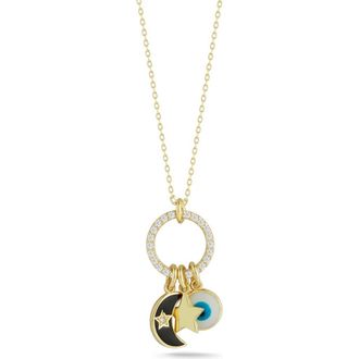 Sphera Milano Enamel Charm Necklace in Gold at Nordstrom Rack