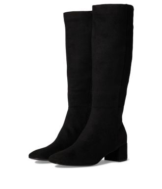 Bandolino Addyson Womens Black Faux Suede Square Toe Knee-High Boot ZOGG3950