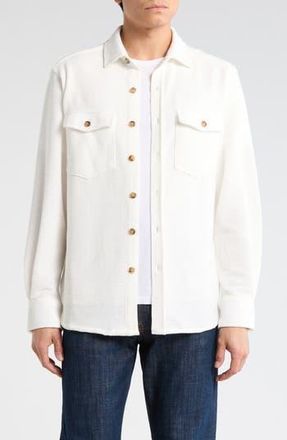 ConStruct Solid Textured Shirt Jacket in White at Nordstrom Rack, Size Xx-Large