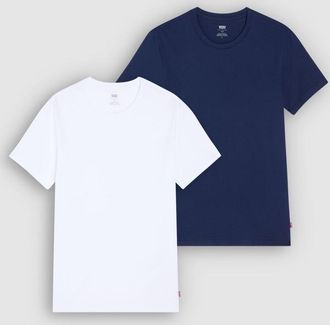 Levi's The Perfect Tee: paquete de 2 - Hombre - 2XL - Multicolor / Dress Blues / White