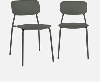 Sweeek Silla De Jard&iacute;n Apilable De Acero, Set De 2