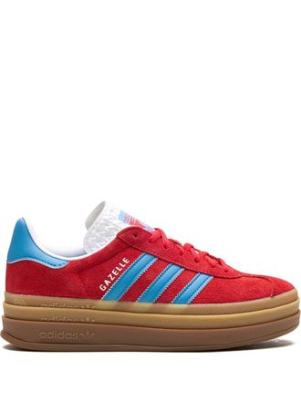 adidas Sneakers Gazelle Bold Maroon Gold Metallic - Rosso