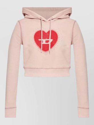 Diesel cotton heart print hoodie