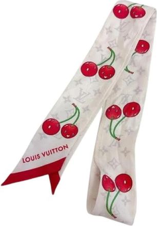 Louis Vuitton Pre-owned Vintage Zijden Sjaal - Dames - Vintage Accessoires - Wit - ONE Size - Vintage