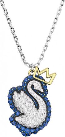 Swarovski Womens 5649199 Ladies Swan Necklace - Silver Metal - One Size